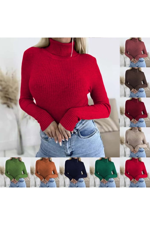 Women's Casual Collar Button Solid Color Knitted Sweater Tops Shirts S Crewneck Long Sleeve Loose Fit Soft Warm Knit Fashion Essential for Daily Wear Business Office Outfits