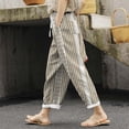 thumbnail image 1 of Women's Casual Comfort Ethnic Style Vertical Stripe All Purpose Lace Up Trousers Casual Pants for Women plus Size Business Casual Pants for Women 2x Two Piece Pants Outfits for Women Casual Women, 1 of 6