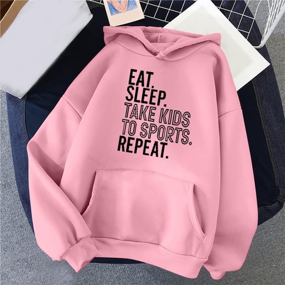 Women's Casual And Comfortable Autumn Winter Hoodie With Round Neck Long Sleeve Pocket And Letter Print Women Hooded Sweatshirt Sweaters Cover Your Sleeve Hoodies Teen Girls Knitted Jackets Women Ash