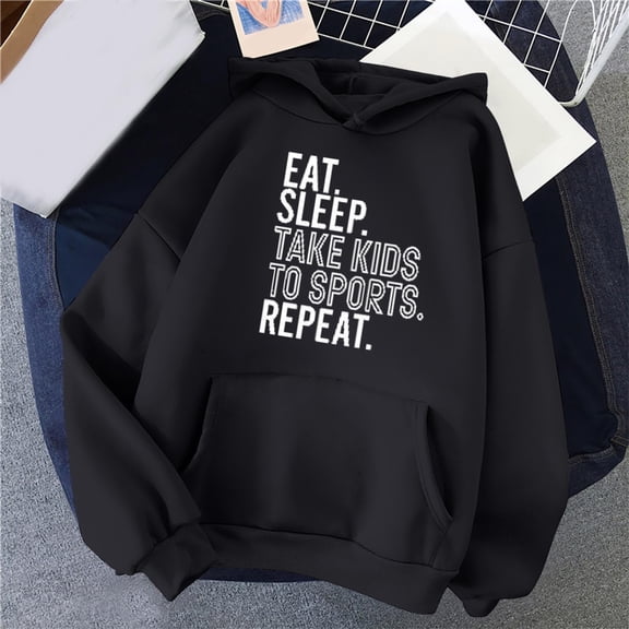 Women's Casual And Comfortable Autumn Winter Hoodie With Round Neck Long Sleeve Pocket And Letter Print Women Hooded Sweatshirt Sweaters Cover Your Sleeve Hoodies Teen Girls Knitted Jackets Women Ash