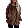 thumbnail image 1 of Women's Casual Comfortable Hooded Sweatshirt with Pockets for Active, 1 of 4