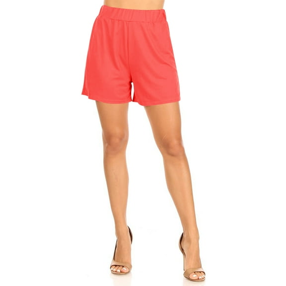 Women's Relaxed Fit Elastic Waistband Shorts for Summer Outfits