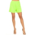 thumbnail image 1 of Women's Casual Comfy Elastic High Waist Loose Fit Basic Solid Pants Shorts, 1 of 3