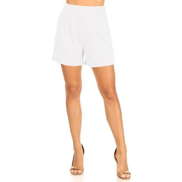 Women's Casual Comfy Elastic High Waist Loose Fit Basic Solid Pants Shorts