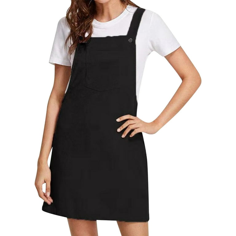 Corduroy pinafore mini dress online