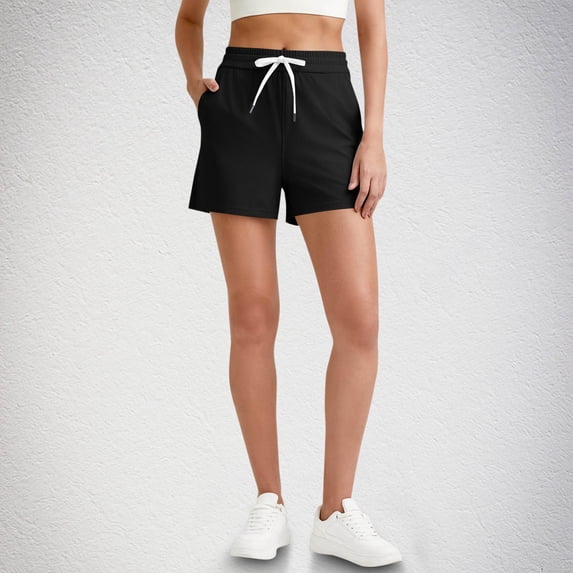 Women's Casual Cotton Shorts with Elastic Waist - Soft, Breathable, and Comfortable for Everyday Wear, Sports, and Summer