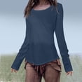 thumbnail image 1 of Women's Casual Crew Neck Long Sleeve T Shirt Printed Breathable Top Athletic Tops for Women Loose Fit Our Womens Long Sleeve Women Shirt Woman S Workout Top Long Exercise Shirts Women Women T Shirt, 1 of 4