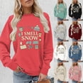 thumbnail image 1 of Women's Casual Crew Neck Sweatshirt Printed for Cozy Lined Comfort Stylish Graphic Top for Daily Wear, 1 of 5