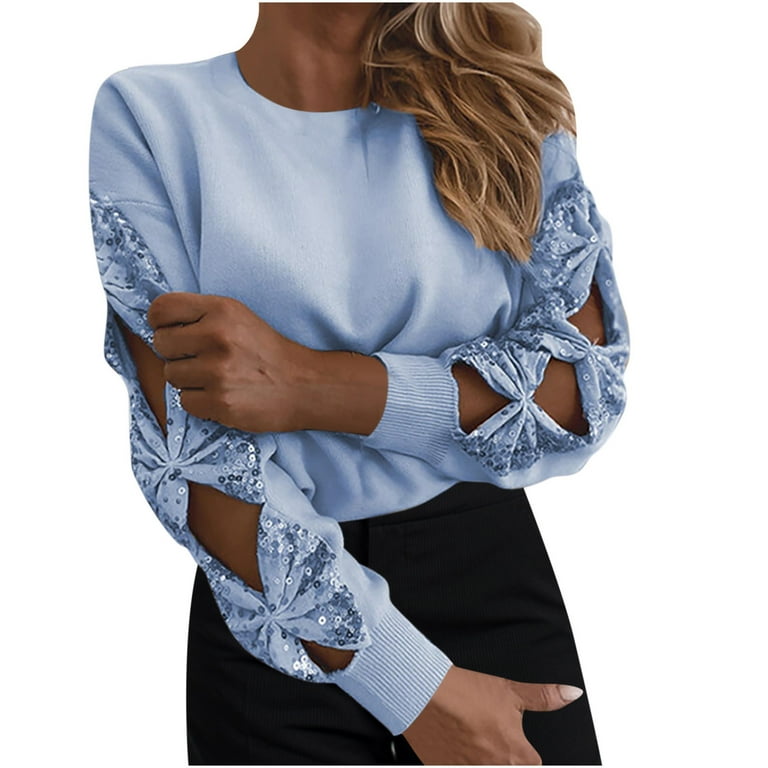 Chiffon Bowknot Flared Sleeves V-neck Blouses Tops Chiffon Bowknot Flared Sleeves V-neck Blouses Tops