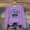 thumbnail image 1 of Women's Casual Crewneck City English Letter Print Hoodie Dressy Sweater Jacket Women Light Womens Sweatshirt Knit round Fall Sweatshirts Women Jacket Women with Hoodie Casual Christmas Pullover Women, 1 of 3