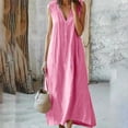 thumbnail image 1 of Women's Casual Crewneck Knee-Length Dress with Half Sleeves, Loose Fit and Stretch Fabric for Everyday Wear, 1 of 6