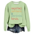 thumbnail image 1 of Women's Casual Crewneck Print Sweatshirt Fashionable Pullover Top Soft Comfortable Daily Wear Stylish Long Sleeve Blouse Loungewear, 1 of 1