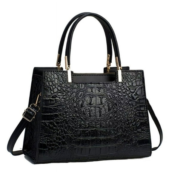 Women's Casual Crocodile Handbag And Purse Fuax Leather Embossed Crocodile Pattern Shoulder Bag Tote Satchel