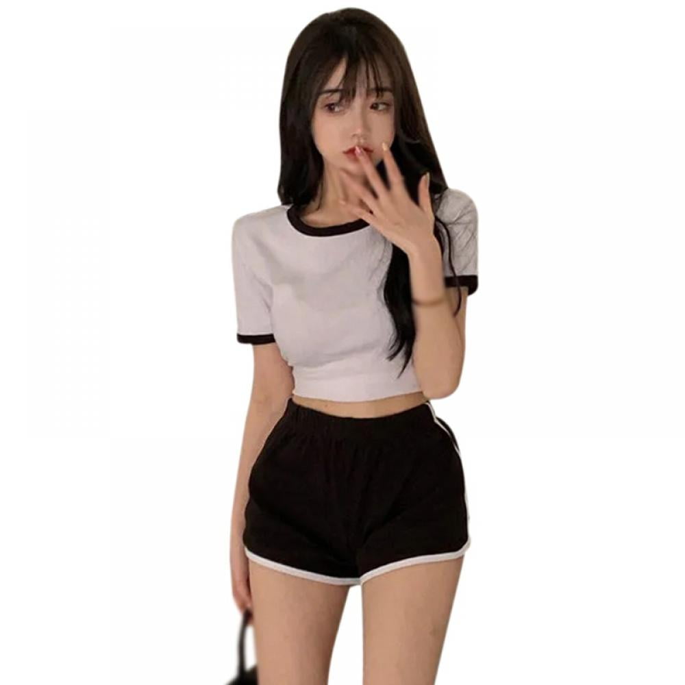 Buy Black High Band Hot Pants from the Pineapple online store