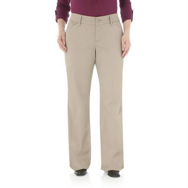 Lee Riders Women's Curvy Mid-Rise Trouser Pant Stretch Slims