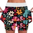thumbnail image 1 of Women's Casual Custom Personal Name Number With Pocket Sports Casual Two Piece Yoga Skirt Skirt, 1 of 2