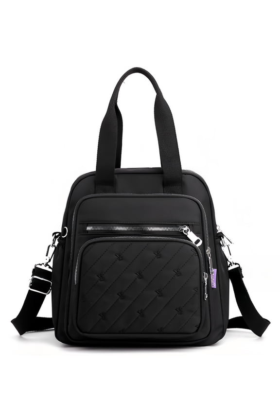Women's Casual Daypack Backpack Multi Functional Bag with USB Charging Port Durable Nylon Crossbody Shoulder Bags