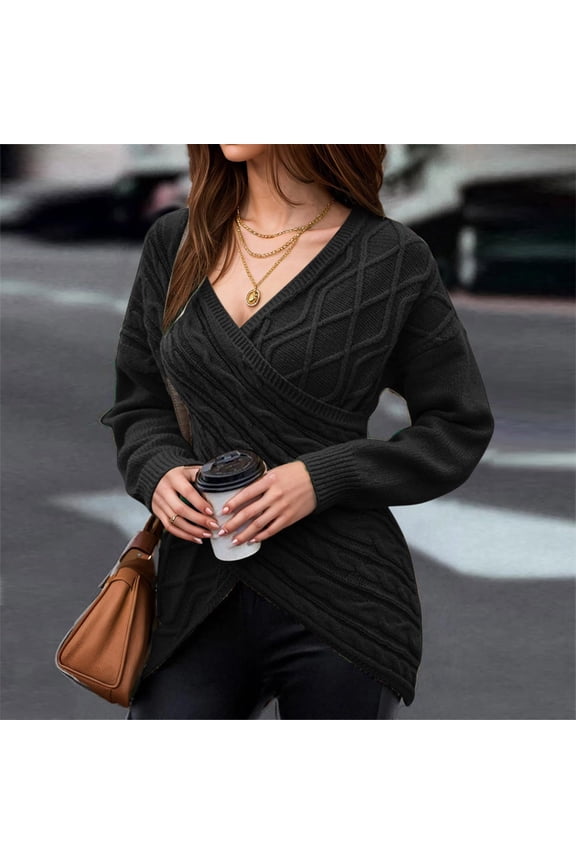 Women's Casual Deep V Neck Long Sleeved Knitted Slim Fit Pullover Sweater Top Old Man Sweater V Neck Sweater Men Nylon Sweatshirt Women Sweaters And Pullovers Sweaters for Work Women up Menorah