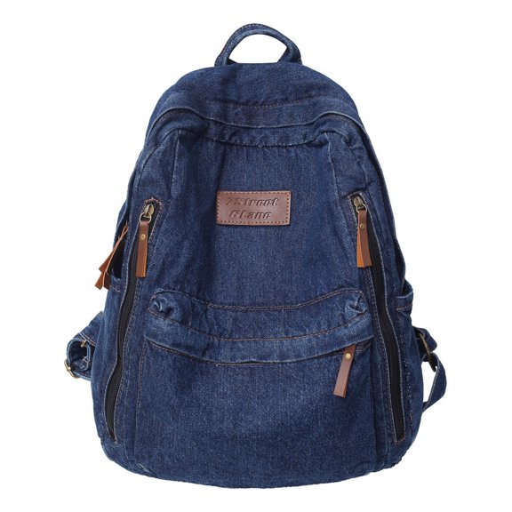 Women's Casual Denim Backpack, Mixed School Backpack 2024