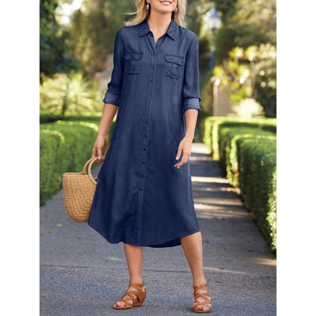 Loose And Elegant Printed Long Dress