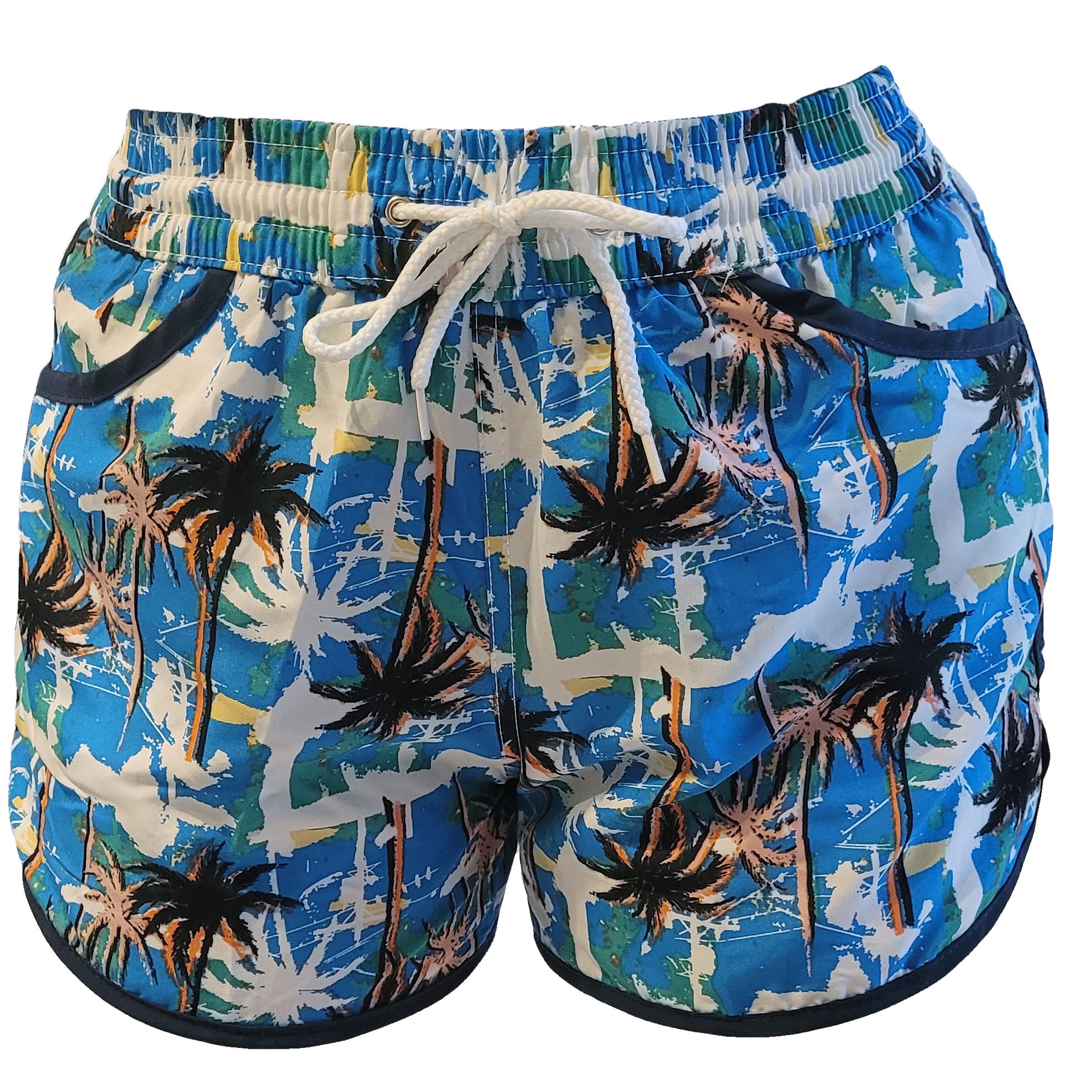 Women's Casual Drawstring Elastic Waist Summer Beach Shorts, Boardshort ...