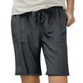 thumbnail image 1 of Women's Casual Drawstring Wide Leg Cropped Pants - Summer Comfort Lightweight Flax Pants - S-XXXXXL, 1 of 3