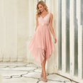 thumbnail image 1 of Women's Casual Dress Elegant Deep V Neck Sleeveless Lace Chiffon Party Wedding Maxi Dress For Daily Wear Vacation Dating Long Tan Dresses for Women Translucent Dresses for Women Womens Business Casual, 1 of 9