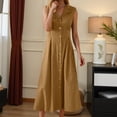 thumbnail image 1 of Women's Casual Dress Elegant Long Button Down Design Daily And Vacation Wear Comfortable Summer Attire Styling With Accessories Tunic Dresses for Women Casual Maxi Tee Shirt Dresses Party Gowns for, 1 of 5