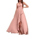 thumbnail image 1 of Women's Casual Dress Elegant Spring Midi Evening Gown High Waist V Neck Party Dress For Everyday Wear, 1 of 5