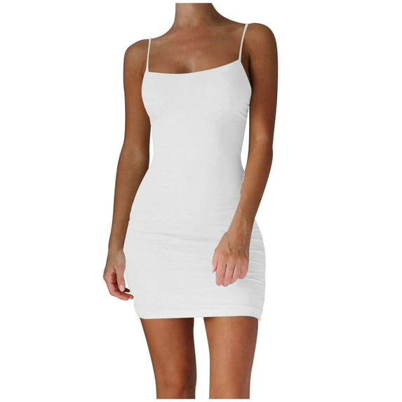 Women's Casual Dress Fashion Versatile Solid Color Strap Skirt Comfortable Stylish Summer Outfit Ladies Elegant