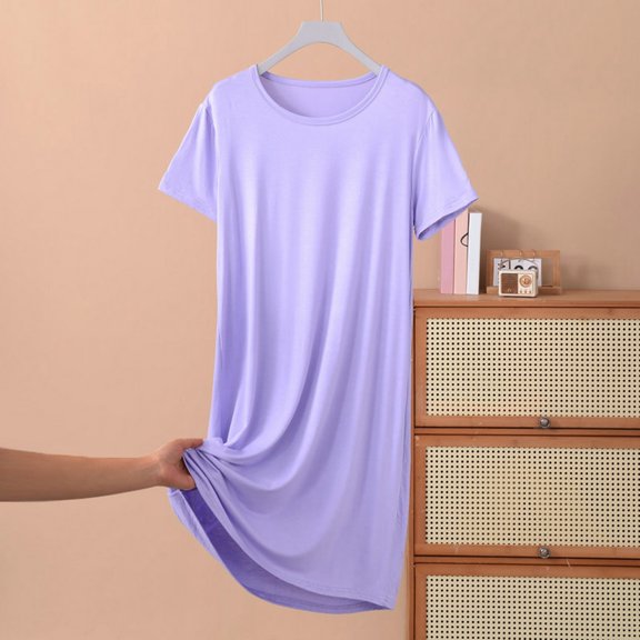 Women's Casual Dress For Home And Leisure Short Sleeve Round Neck Dress For Spring And Summer Backless Casual Dress Beach Maxi Dress Business Casual Dresses for Women Summer Denim Dresses Women Cute