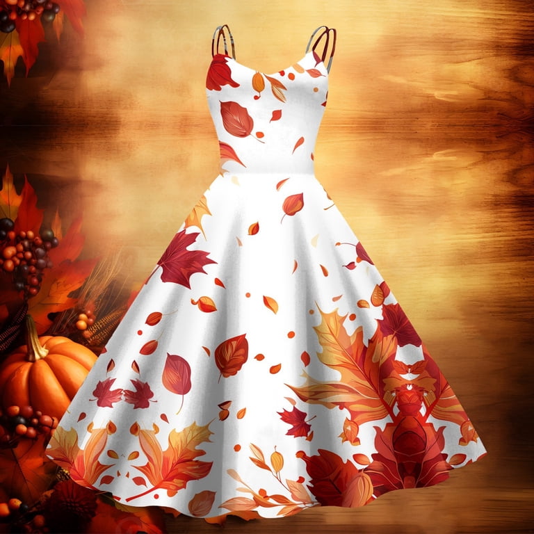 thanksgiving women dresses Animal Hollow out Dresses Colorful Halter Sleeveless Funny Vestido Sexy Women's Fashionable Thanksgiving Printed Strap