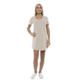 thumbnail image 1 of Women's Casual Dress Loose Fit V-Neck Nightgown, L, Beige, by Ambesonne, 1 of 3
