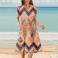 thumbnail image 1 of Women's Casual Dress For Outings Home And Beach With Floral Print Loose Fit Ideal For Spring Summer And Fall Tee Dress Casual Pocket Dress Womens Midi Dress Tummy Hiding Dresses for Women Long Casual, 1 of 4
