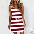 thumbnail image 1 of Women's Casual Tennis Dress Relaxed Everyday Wear for Women Lightweight Beach Ready Sleeveless Backless Summer Dress Red M, 1 of 3