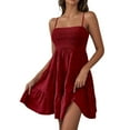 thumbnail image 1 of Women's Casual Dress Strapless Mini Textured Boho Summer Flowy A-Line Dress for Daily Outfit, 1 of 2