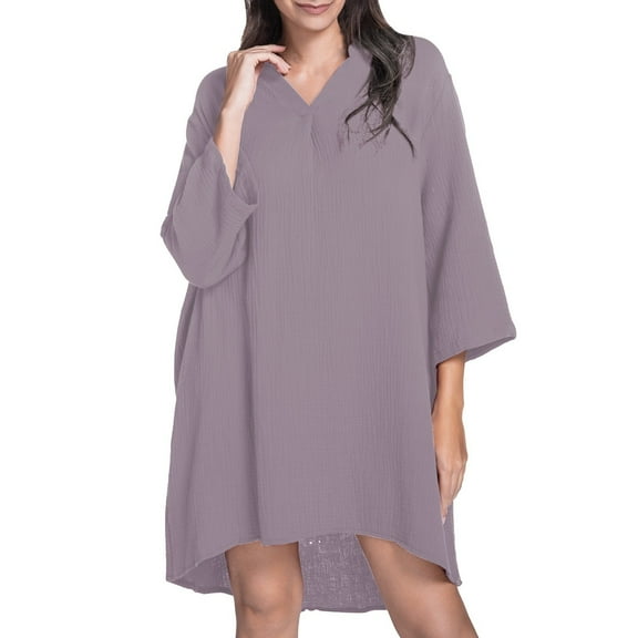 Women's Casual Dress V Neck Short Sleeve Flowy Summer Dress For Daily Wear Outfit Comfortable Elegant Dress