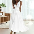 thumbnail image 1 of Women's Casual Dress V Neck Wrap Dress Long Dress Long Dress Casual Dress Outfits for Women Wrap Dress for Women Summer Womens Loose Dress Womens Long Sleeve Tunic Dress Summer Dresses Maxi Midi, 1 of 8