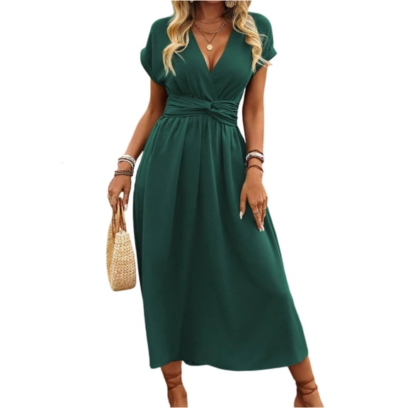Women's Casual Dresses Cienvnstg Flowy Summer Dress for Everyday Wear Classic Beach Dress