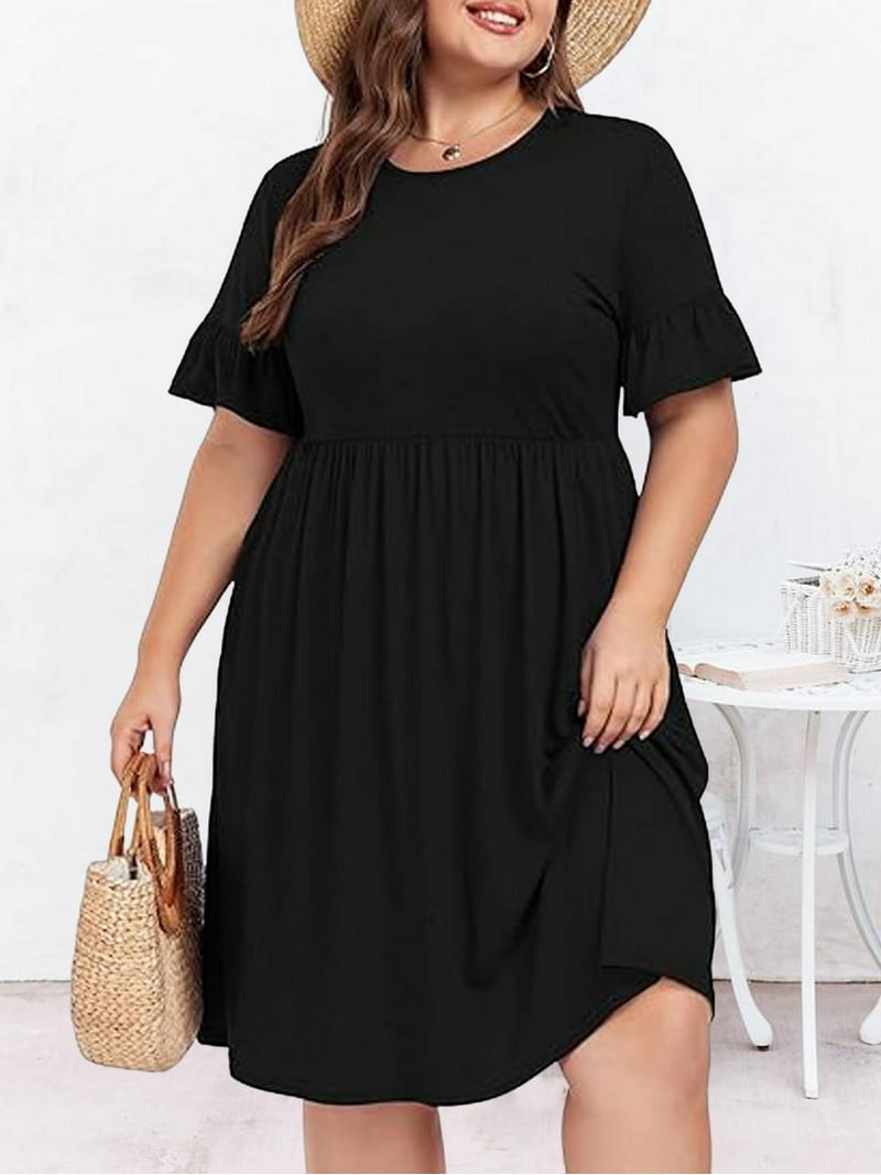 Women's Casual Dresses Summer A Line Plus Size Knee Length Loose