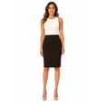 thumbnail image 1 of Women's Casual Elastic Band High Waist Stretch Office Work Solid Midi Skirt Brown 3XL, 1 of 6