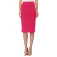 thumbnail image 1 of Women's Casual Elastic Band Stretch Office Work Solid Midi Skirt, 1 of 5