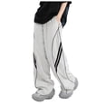 thumbnail image 1 of Women's Casual Elastic High Waisted Baggy Track Pants Wide Leg Comfortable Parachute Trousers for Travel, 1 of 2