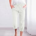 thumbnail image 1 of Women's Casual Elastic Waist Straight Leg Wide Pants with Pockets for Lounge and Outdoor Wear, 1 of 6