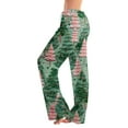 thumbnail image 1 of Women's Casual Fashion Christmas Pajama Pants, Long Sleepwear Trousers for Sports and Home Use, Comfortable and Soft Material for Nightwear and Lounging,Dark Green,M, 1 of 6
