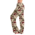thumbnail image 1 of Women's Casual Fashion Christmas Pajama Pants, Long Sleepwear Trousers for Sports and Home Use, Comfortable and Soft Material for Nightwear and Lounging,Light Gray,3XL, 1 of 6