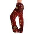 thumbnail image 1 of Women's Casual Fashion Christmas Pajama Pants, Long Sleepwear Trousers for Sports and Home Use, Comfortable and Soft Material for Nightwear and Lounging,Wine,M, 1 of 6