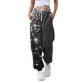 thumbnail image 1 of Women's Casual Fashion Christmas Print Sweatpants, Long Casual Pants with Drawstring Waist for Sports and Home Wear, Comfortable Material,Dark Gray,XL, 1 of 6