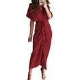thumbnail image 1 of Women‘s Casual Fashion Dress Party Evening Long Dress Elegant Solid-Colour Maxi Dress, 1 of 3