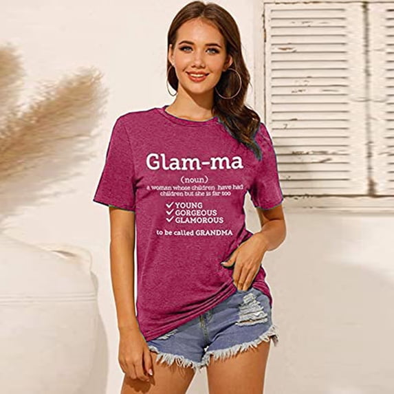 Women's Casual Fashion Letter Print Crew Neck Short Sleeve T Shirt Stylish Graphic Tee For Women Womens Athletic Wear Women Shirts Tees Tops for Women Womens V Neck Women Long Sleeve Shirts Short